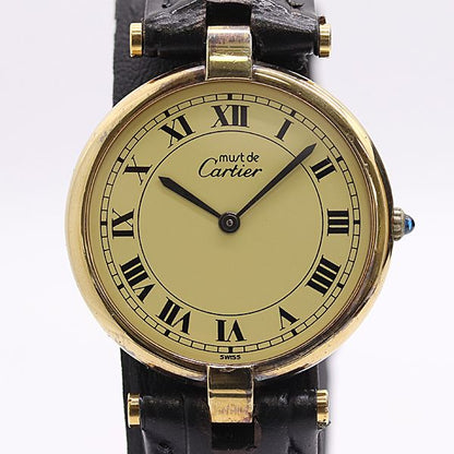Cartier Must Vendome 17 Quartz Ivory Dial Watch