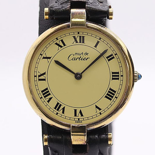 Cartier Must Vendome 17 Quartz Ivory Dial Watch