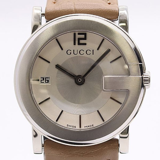 Gucci Round SS Quartz Silver Dial Watch