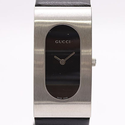 Gucci Bangle Watch SS Quartz Black Dial