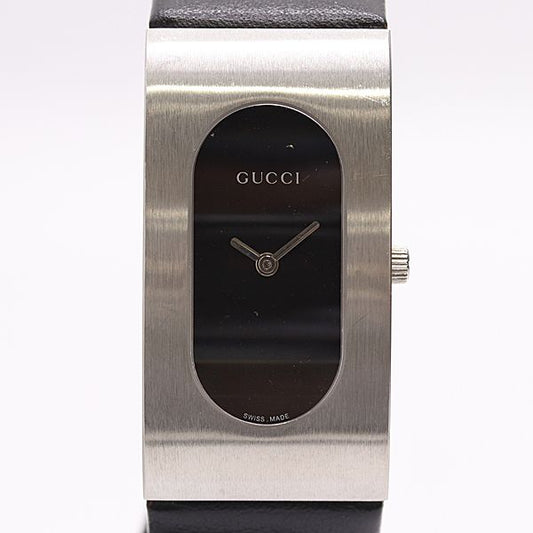 Gucci Bangle Watch SS Quartz Black Dial