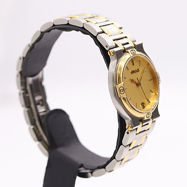 Gucci SS Quartz Gold Dial Watch — view 2