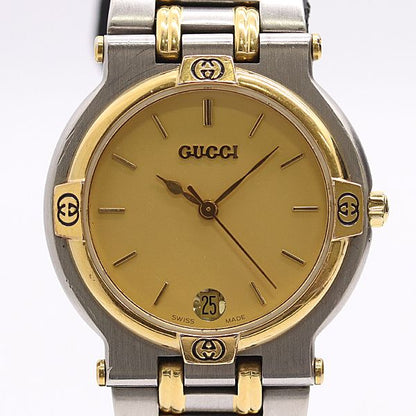 Gucci SS Quartz Gold Dial Watch
