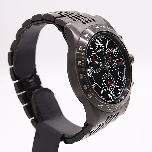 Gucci Timeless Chronograph 126.2 SS Quartz Black Dial Watch — view 2