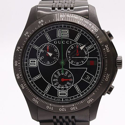 Gucci Timeless Chronograph 126.2 SS Quartz Black Dial Watch