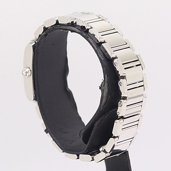 Cartier Tank Francaise SM Quartz Diamond Bezel Ivory Dial Watch — view 3