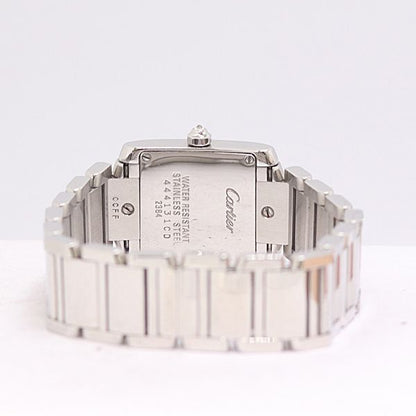 Cartier Tank Francaise SM Quartz Diamond Bezel Ivory Dial Watch — view 4