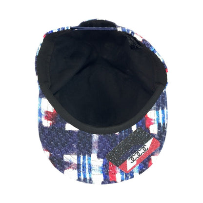 Chanel CC Logo Multicolor Blue White Red Tweed Cap — view 3