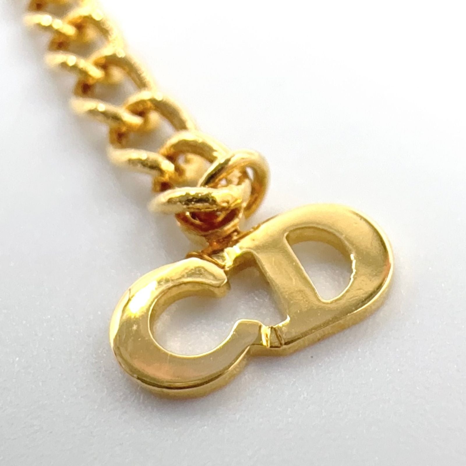 Dior CD Logo Gold Plated Necklace — view 4