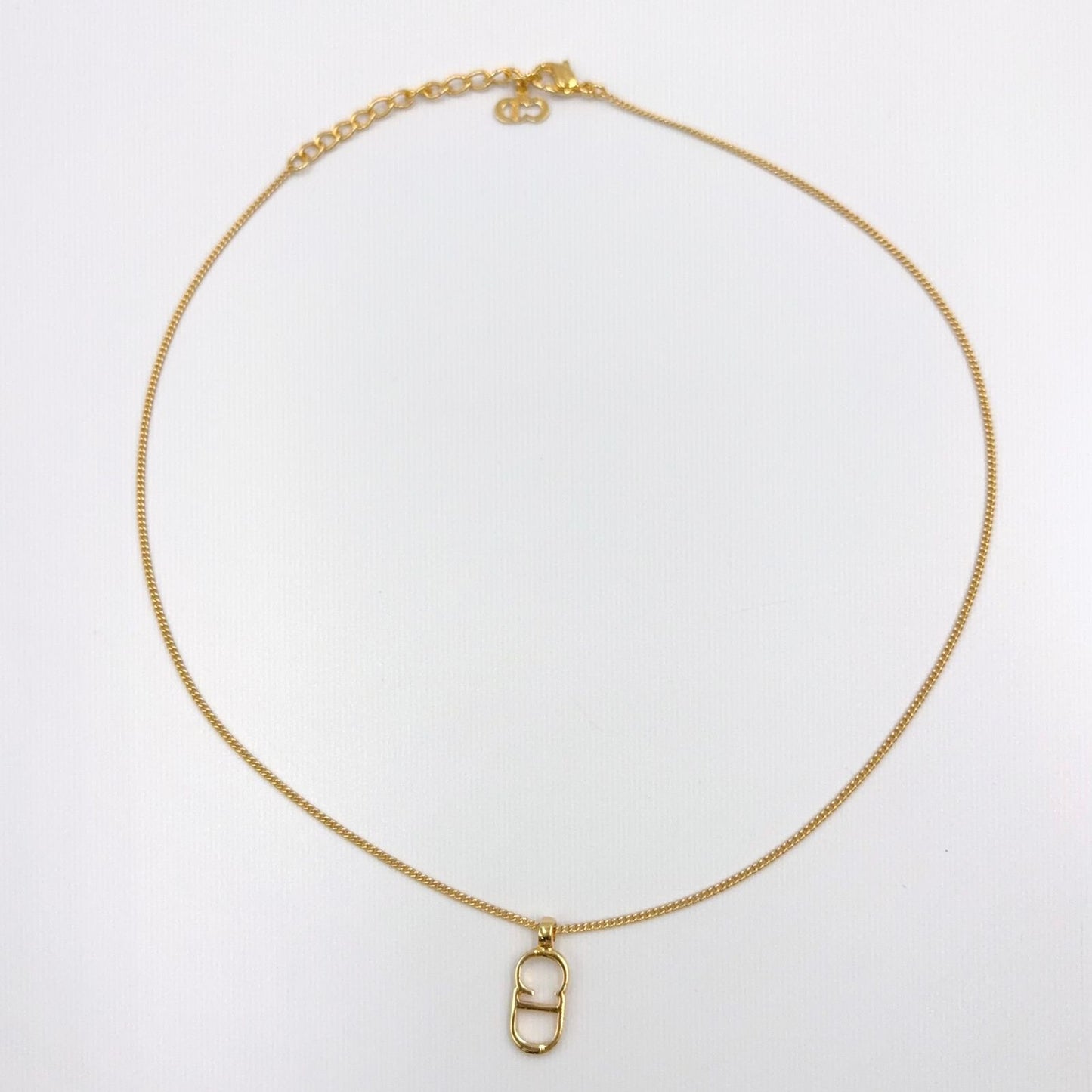Dior CD Logo Gold Plated Necklace — view 3