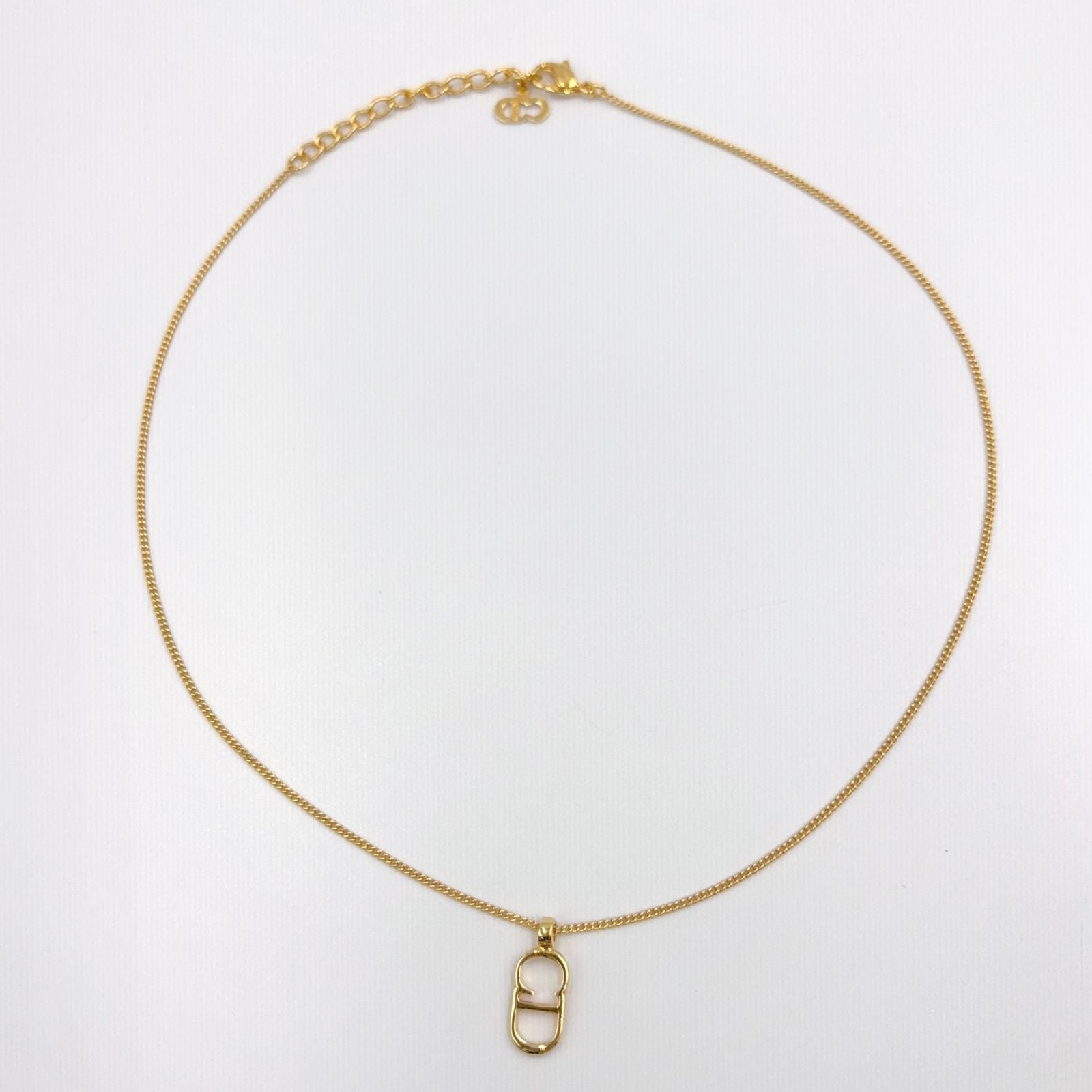 Dior CD Logo Gold Plated Necklace — view 3