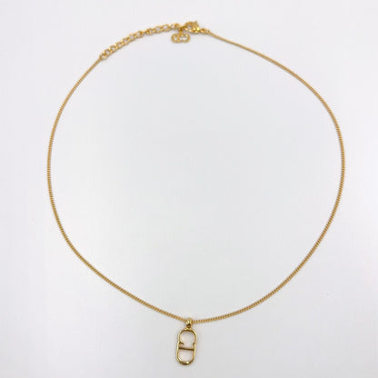 Dior CD Logo Gold Plated Necklace — view 3