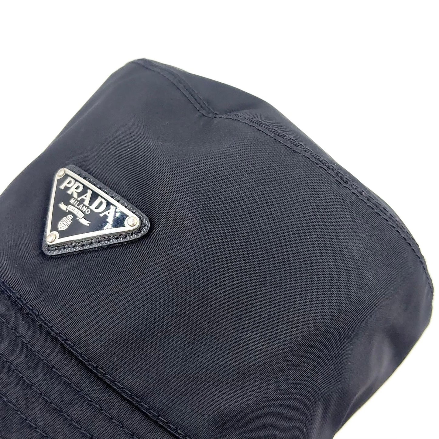 Prada Re-Nylon Black Hat Silver — view 9