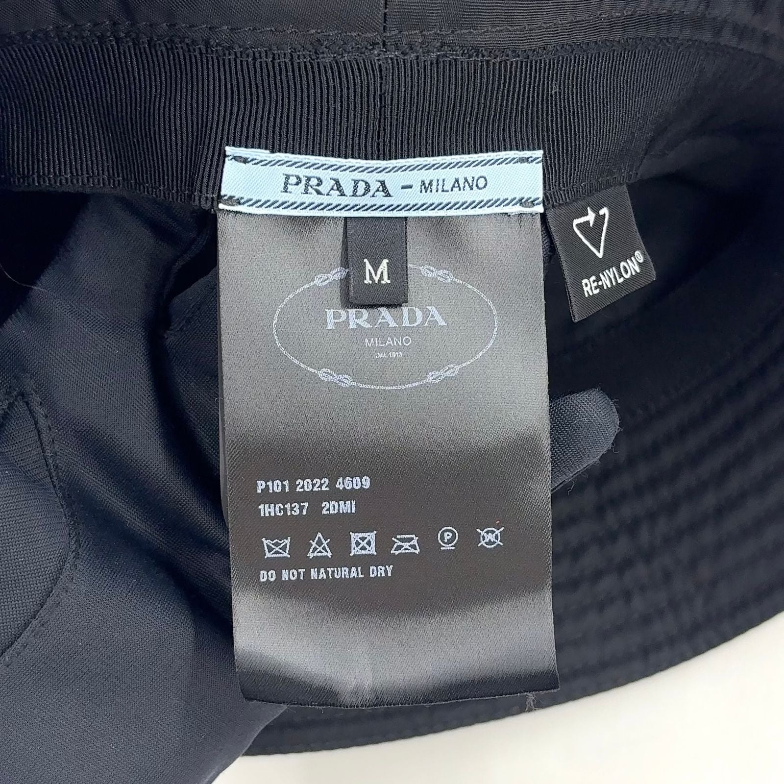 Prada Re-Nylon Black Hat Silver — view 4