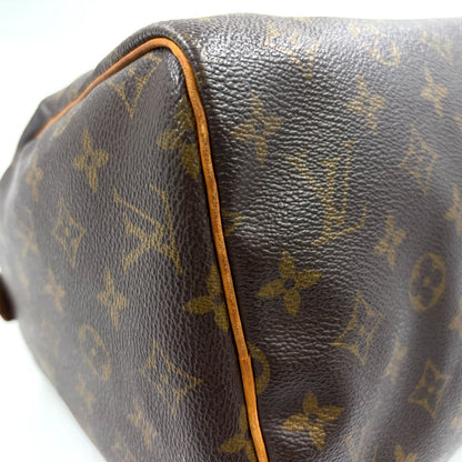 Louis Vuitton Speedy 30 Monogram Leather Brown Light Handbag Gold — view 6