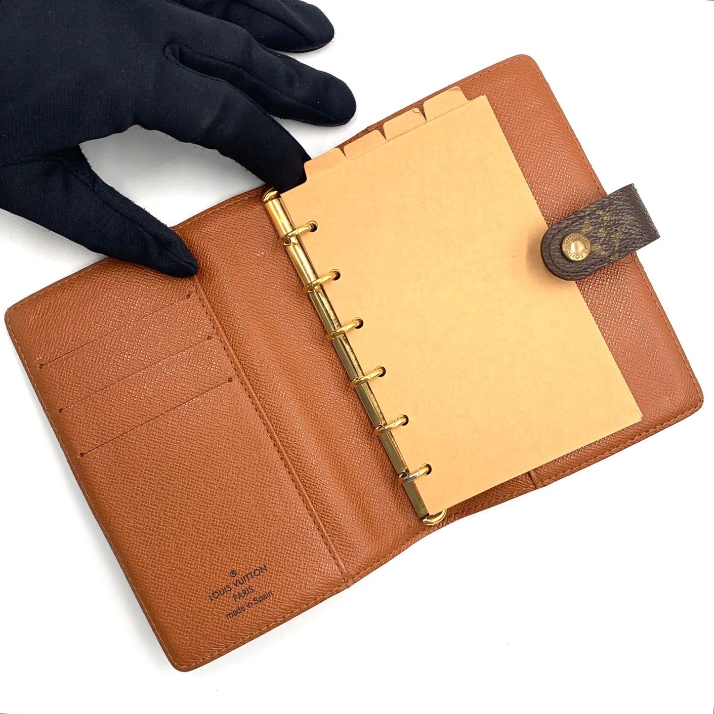 Louis Vuitton Agenda PM Monogram Brown Notebook Cover Gold — view 5