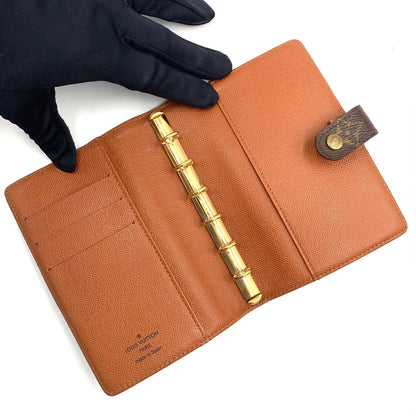 Louis Vuitton Agenda PM Monogram Brown Notebook Cover Gold — view 3