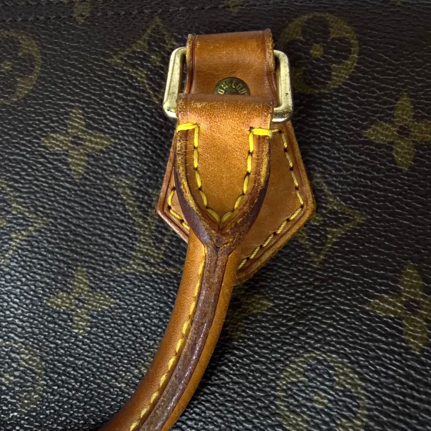 Louis Vuitton Speedy 30 Monogram Leather Brown Light Handbag Gold — view 8