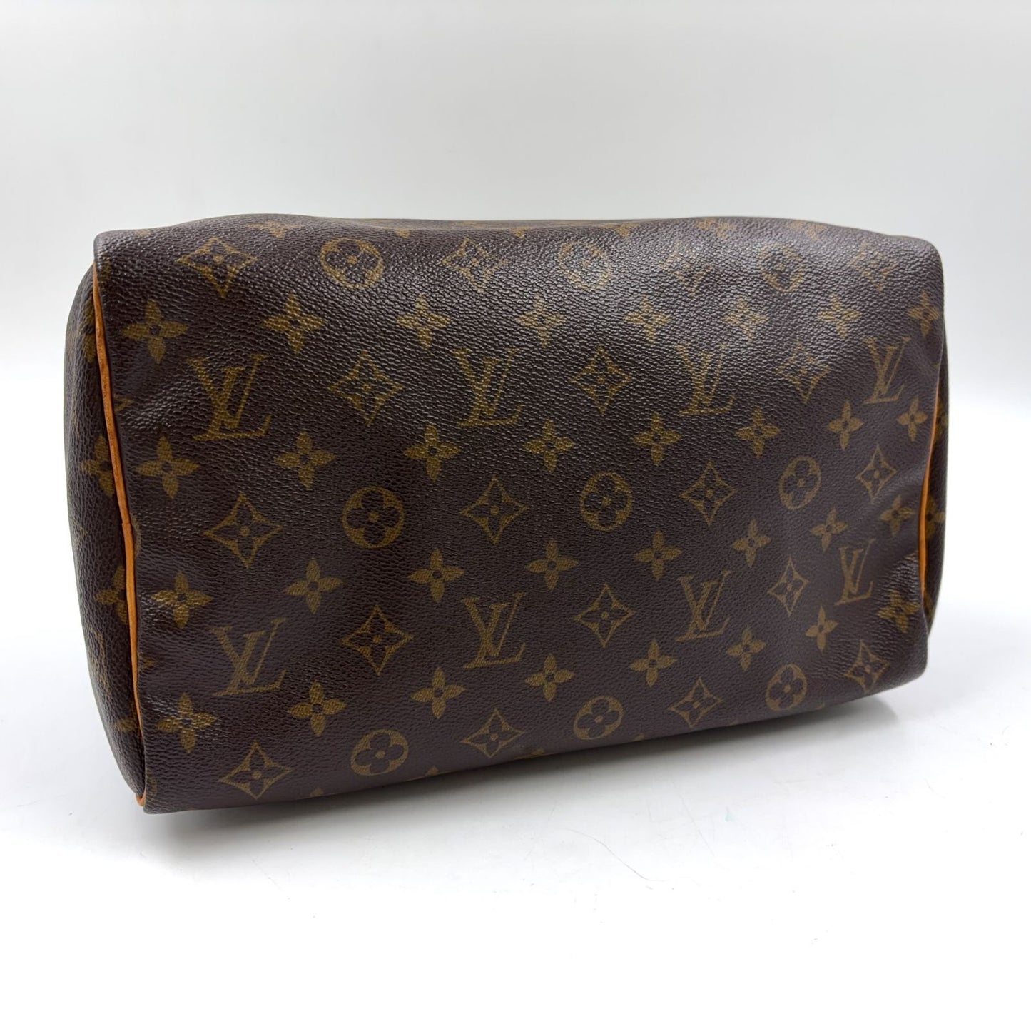 Louis Vuitton Speedy 30 Monogram Leather Brown Light Handbag Gold — view 5