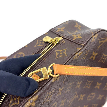 Louis Vuitton Spontini Monogram Leather Brown Light Handbag Gold — view 9