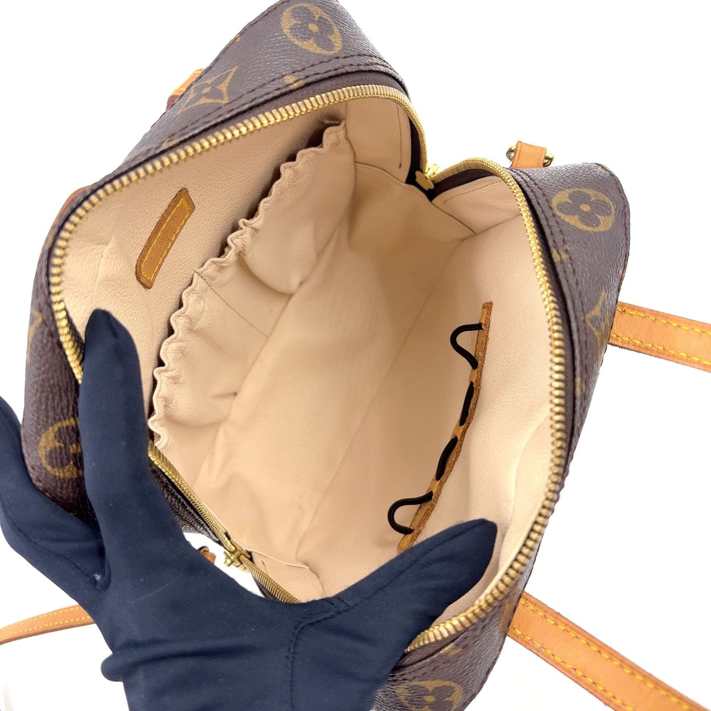 Louis Vuitton Spontini Monogram Leather Brown Light Handbag Gold — view 3