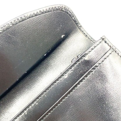 Gucci Logo Leather Black Coin Case Gold — view 9