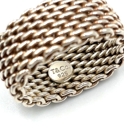 Tiffany & Co Somerset Mesh Silver Ring — view 3