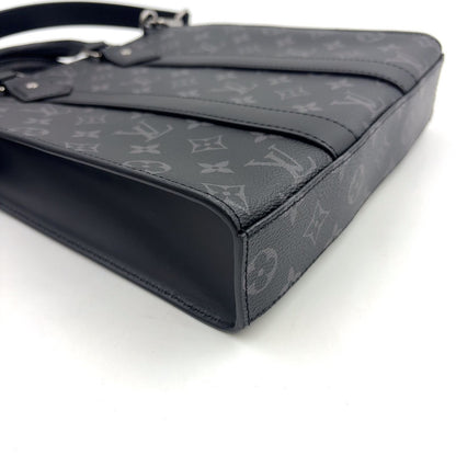 Louis Vuitton Sac Plat Cross 2-Way Shoulder Leather Black Handbag Silver — view 8
