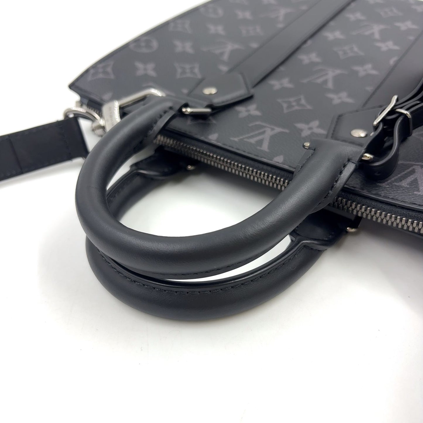 Louis Vuitton Sac Plat Cross 2-Way Shoulder Leather Black Handbag Silver — view 5