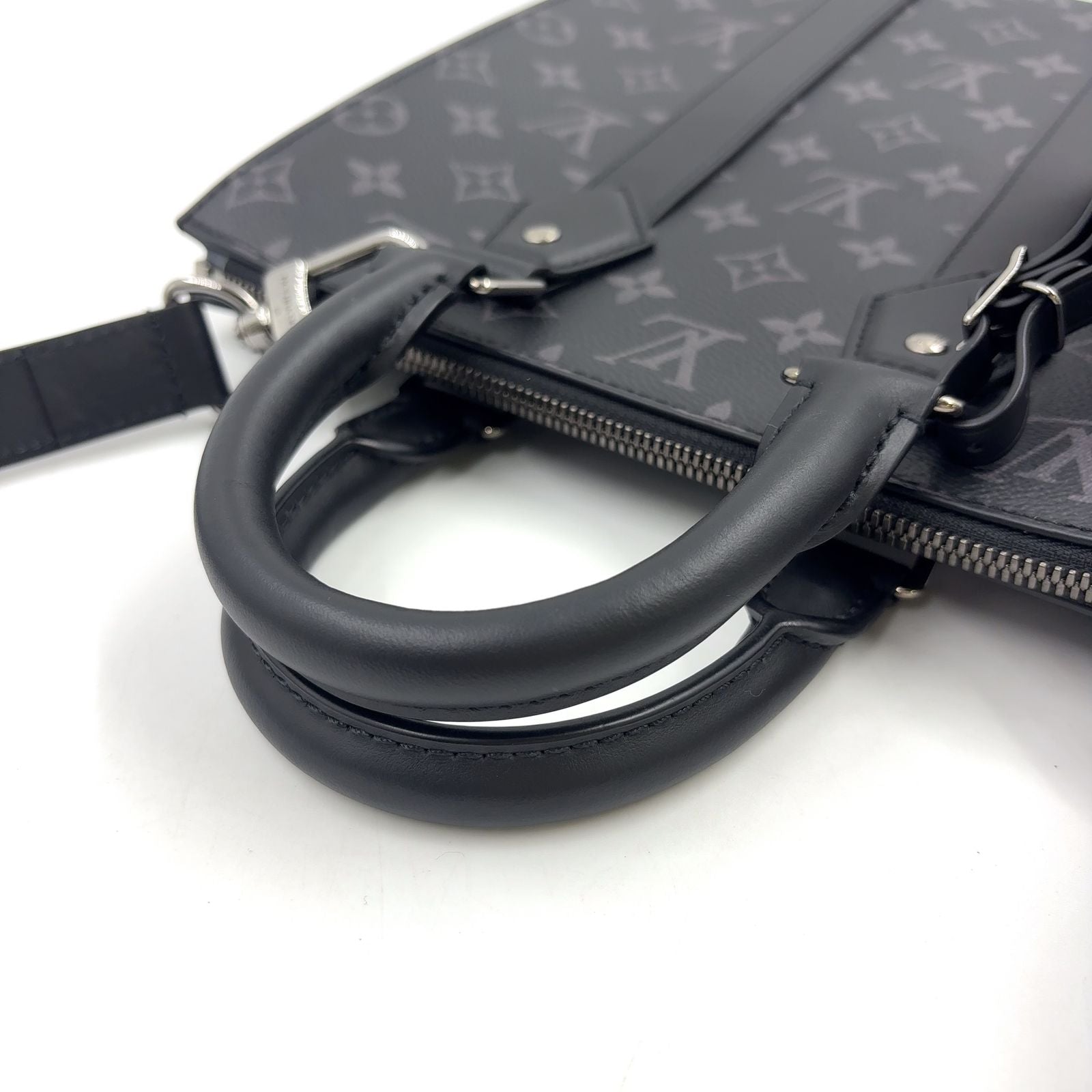Louis Vuitton Sac Plat Cross 2-Way Shoulder Leather Black Handbag Silver — view 5