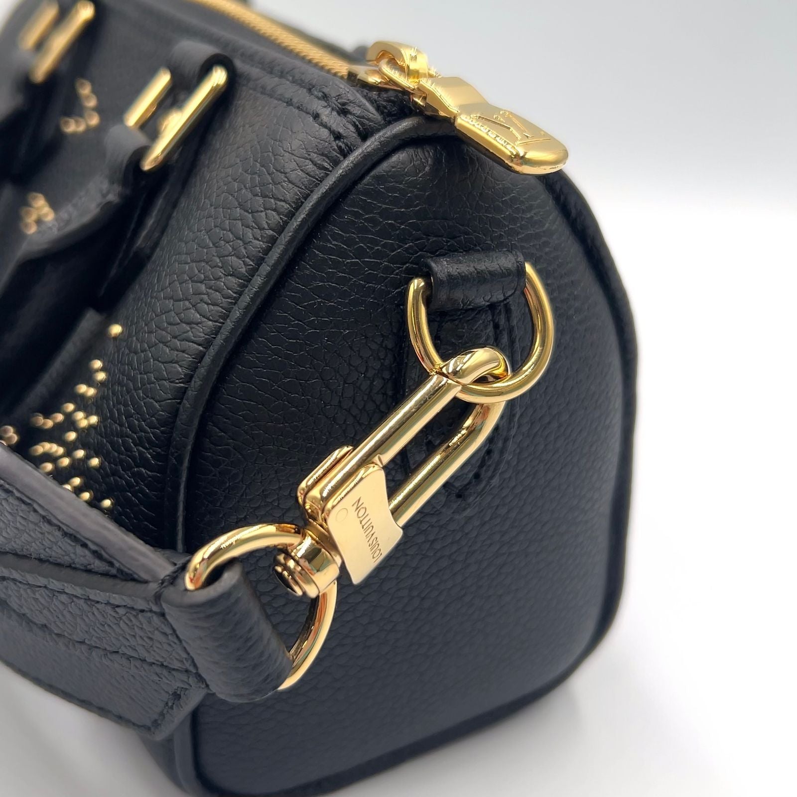 Louis Vuitton Nano Speedy Monogram Empreinte 2-Way Shoulder Leather Black — view 8
