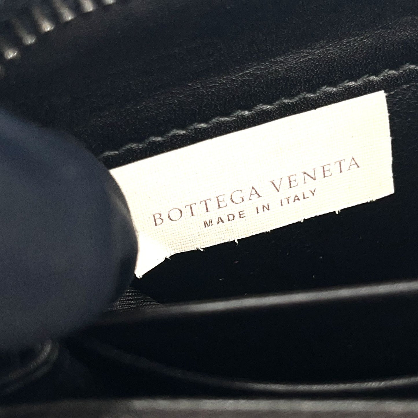 Bottega Veneta Intrecciato Zip Around Leather Black Wallet Silver — view 9