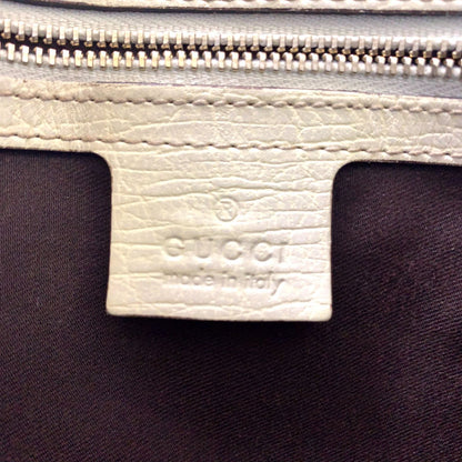 Gucci Hasla Bit Leather Canvas Beige Tote Gold — view 4