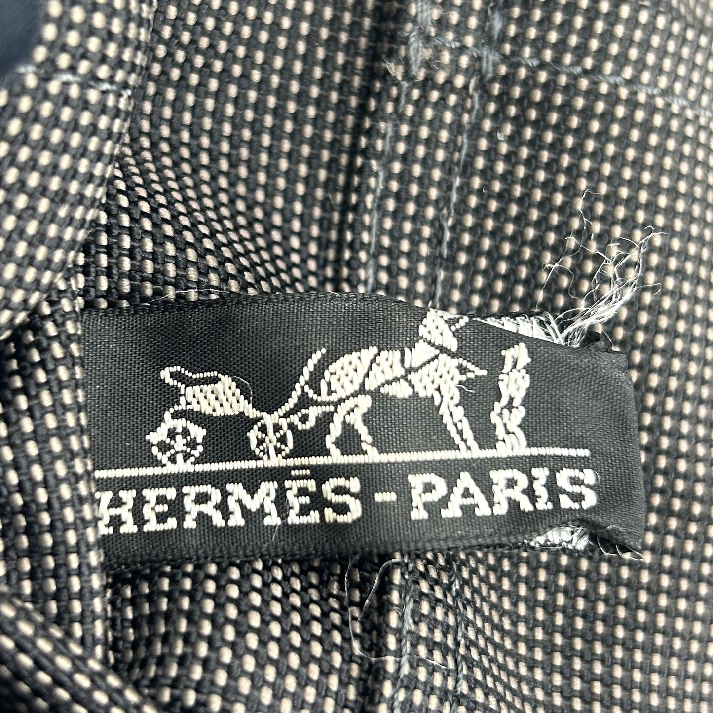 Hermes Her Line a Dos Canvas Dark Gray Backpack Silver — view 4