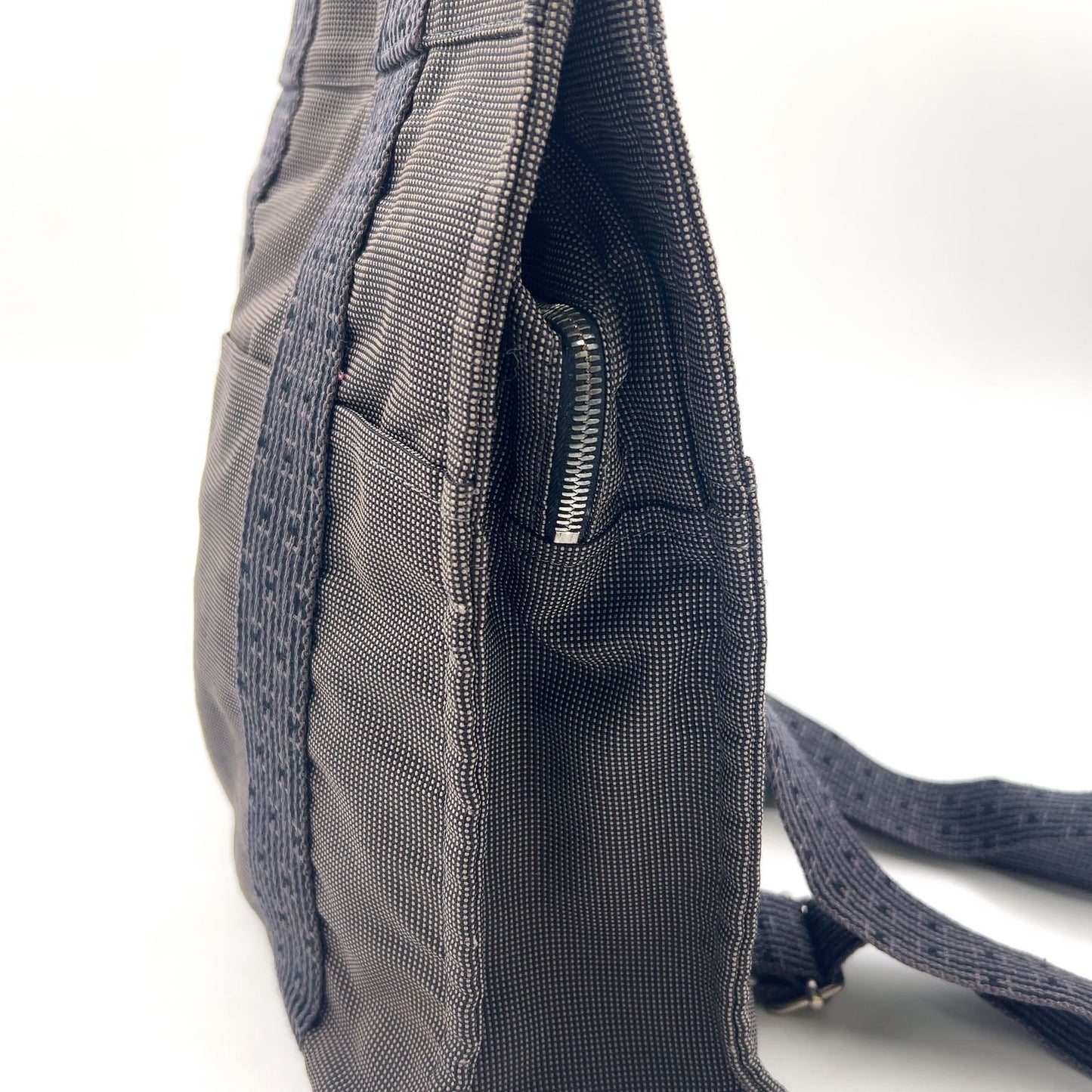 Hermes Her Line a Dos Canvas Dark Gray Backpack Silver — view 7