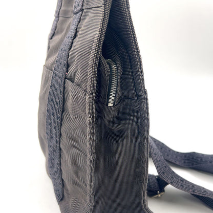 Hermes Her Line a Dos Canvas Dark Gray Backpack Silver — view 7