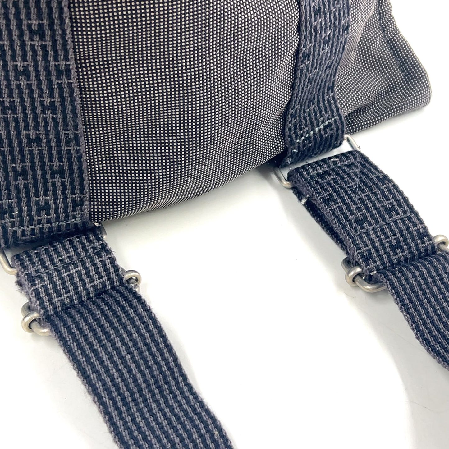 Hermes Her Line a Dos Canvas Dark Gray Backpack Silver — view 8