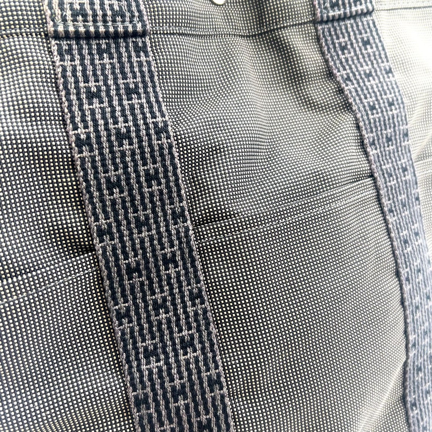 Hermes Her Line a Dos Canvas Dark Gray Backpack Silver — view 5
