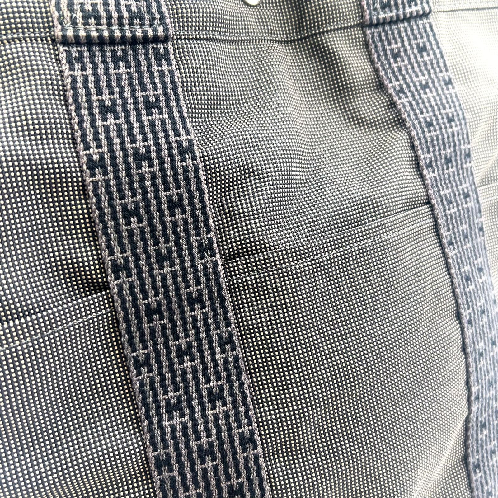Hermes Her Line a Dos Canvas Dark Gray Backpack Silver — view 5