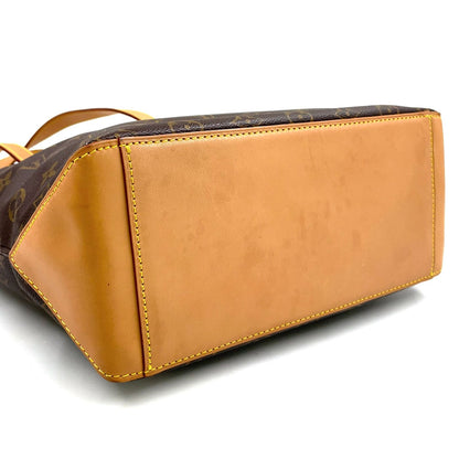 Louis Vuitton Cabas Piano Monogram Leather Brown Light Tote Gold — view 5