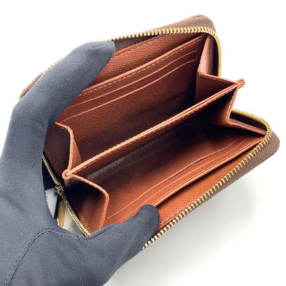 Louis Vuitton Zippy Coin Purse Monogram Leather Brown Case Gold — view 3
