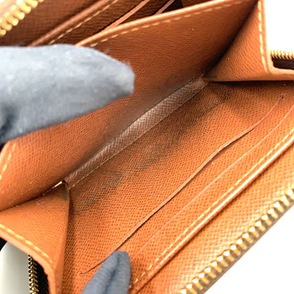 Louis Vuitton Zippy Coin Purse Monogram Leather Brown Case Gold — view 9