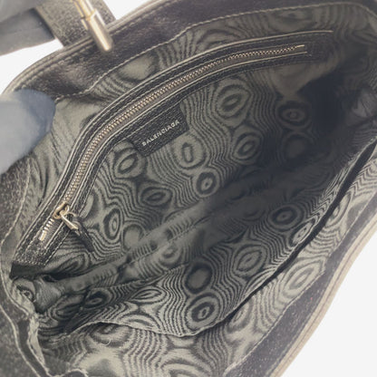 Gucci Jackie Leather Canvas Gray Black Multicolor Handbag Silver — view 3