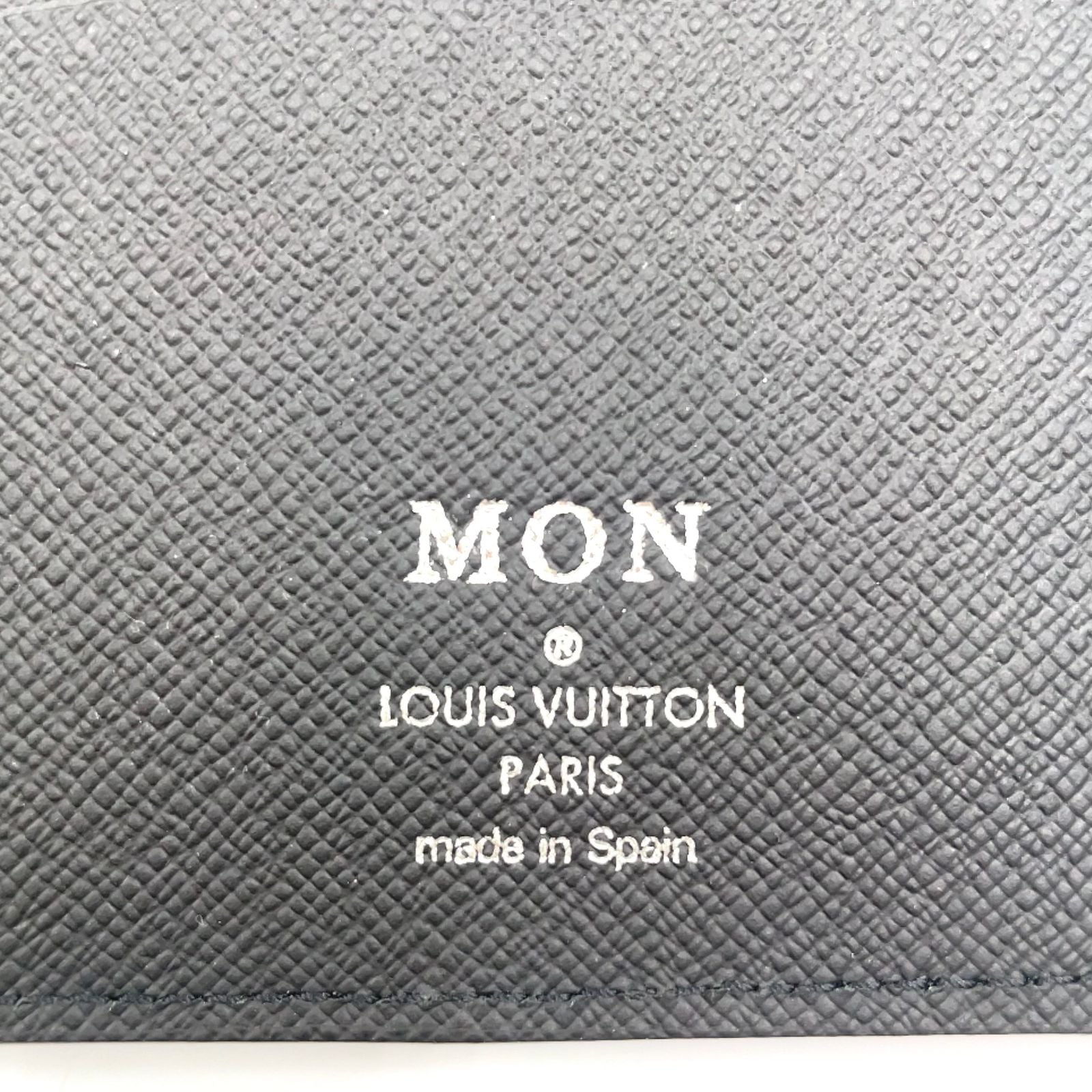 Louis Vuitton Portefeuille Brazza Epi Initial Leather Black Bifold Wallet Silver — view 4