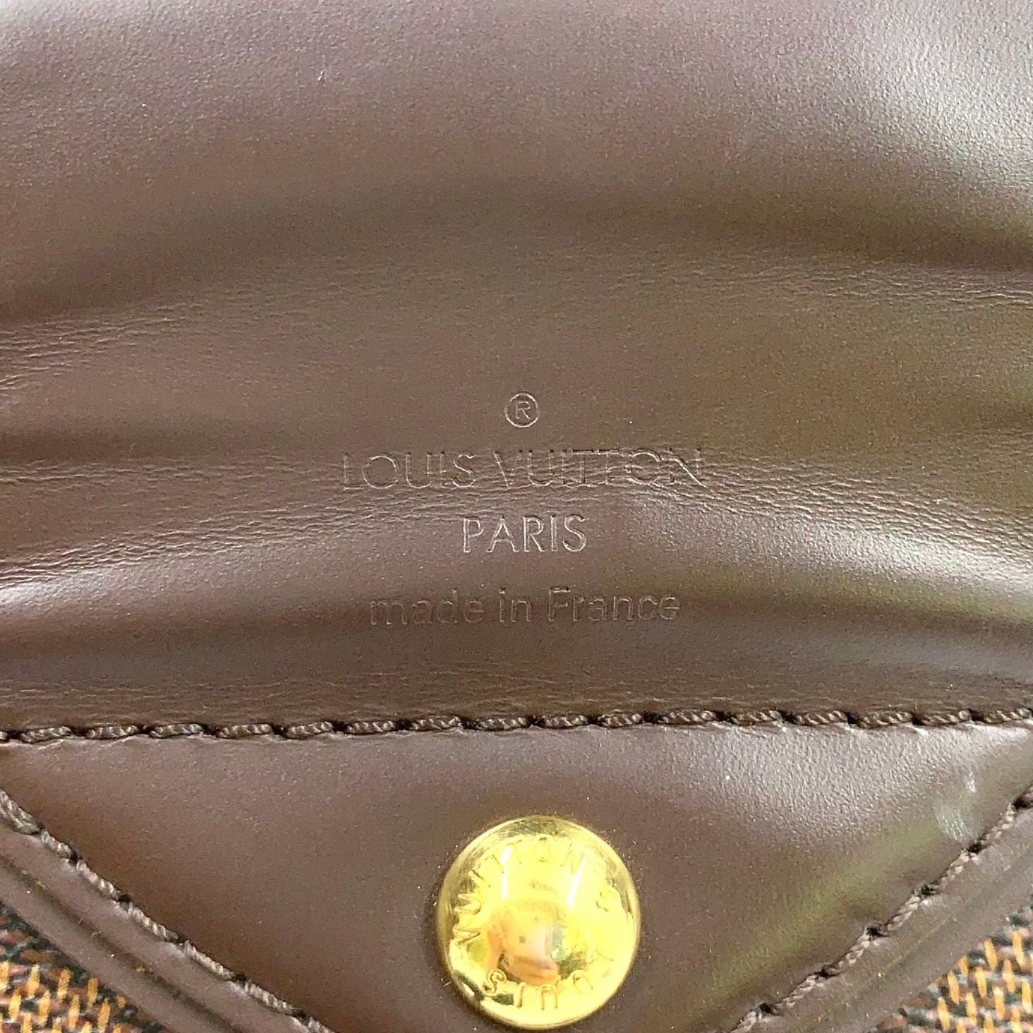 Louis Vuitton Sistina PM Damier Ebene Leather Brown Handbag Gold — view 4