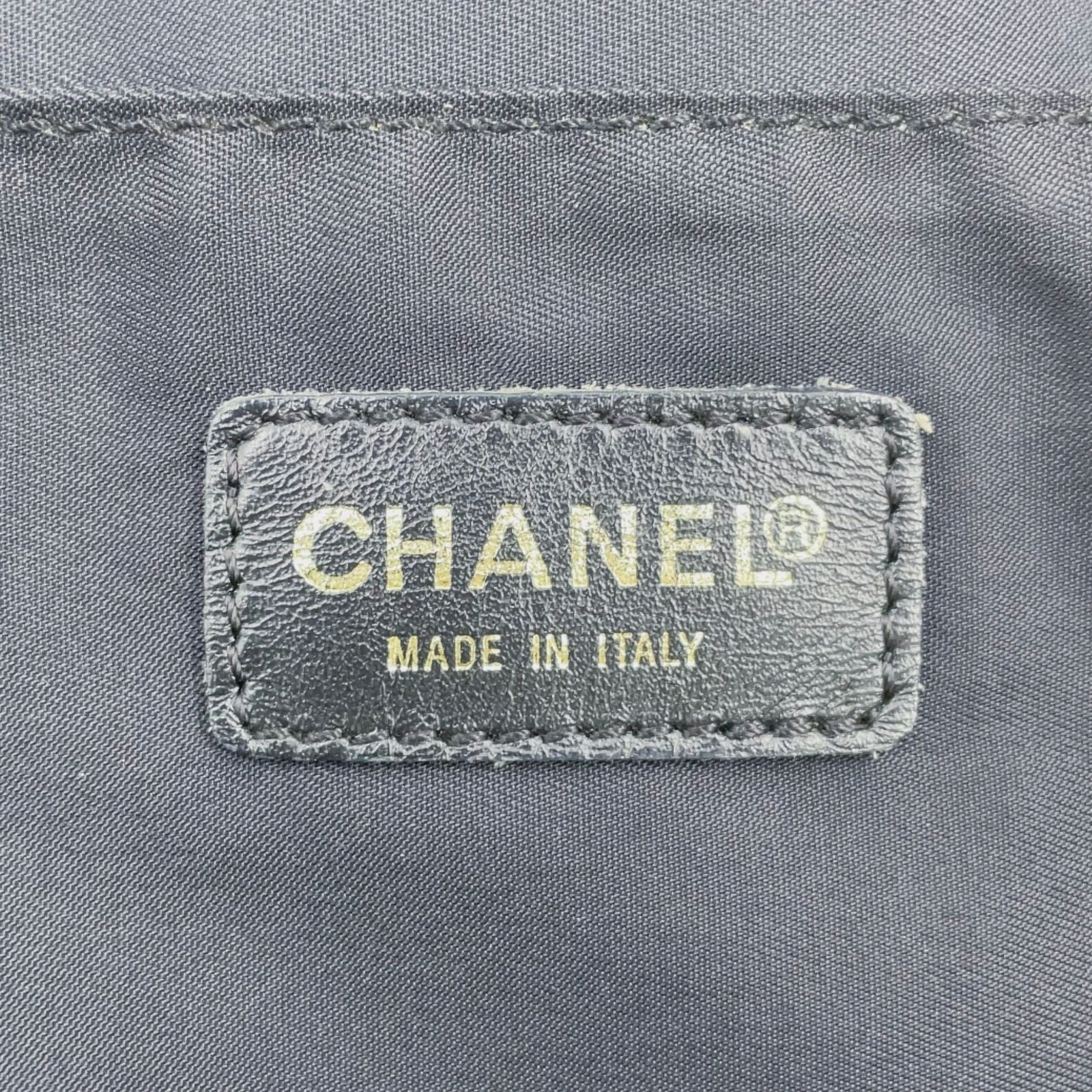 Chanel New Travel Line Briefcase Leather Nylon Black Business Gold — view 4