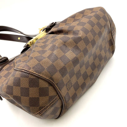 Louis Vuitton Sistina PM Damier Ebene Leather Brown Handbag Gold — view 9
