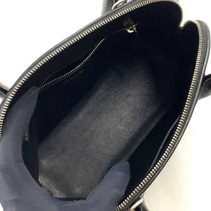 Balenciaga Ville Zipper Pull Missing Leather Black Handbag Silver — view 3