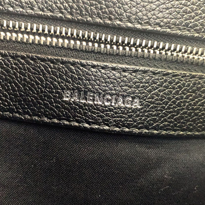 Balenciaga Ville Zipper Pull Missing Leather Black Handbag Silver — view 4