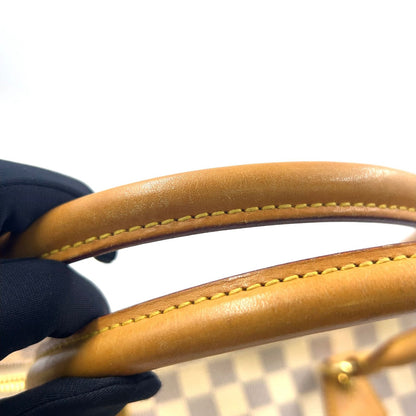 Louis Vuitton Damier Azur Leather White Tote Gold — view 5